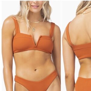 L Space Lee Lee Ribbed Bikini in Amber
